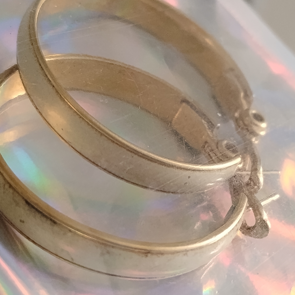 Elegant Gold and Silver Hoop Earrings